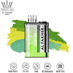 Al Fakher Crown Bar 9000 - Gum Mint 💨 ‣ Only 15€👍